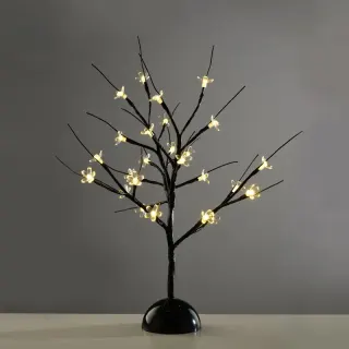 ΔΙΑΚΟΣΜΗΤΙΚΟ ΔΕΝΤΡΟ ME 25 LED ΘΕΡΜΟ ΛΕΥΚΟ & ΜΠΑΤΑΡΙΑ 3ΧAA IP20 100Χ100Χ450mm