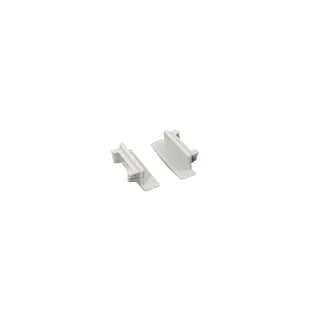 SET OF WHITE ΠΛΑΣΤΙΚΟ END CAPS FOR P119, 1PC WITH HOLE & 1PC WITHOUT HOLE