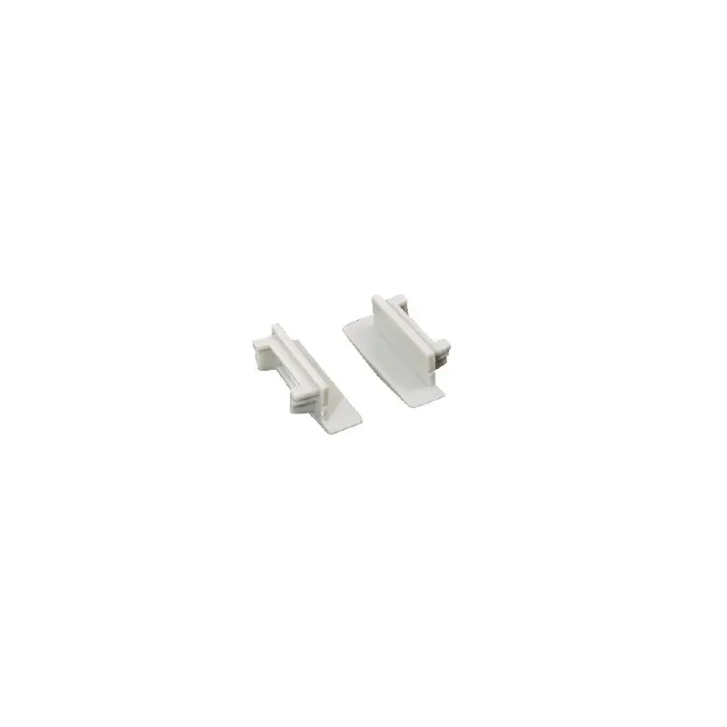 SET OF WHITE ΠΛΑΣΤΙΚΟ END CAPS FOR P119, 1PC WITH HOLE & 1PC WITHOUT HOLE