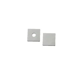 SET OF WHITE ΠΛΑΣΤΙΚΟ END CAPS FOR P124, 1PC WITH HOLE & 1PC WITHOUT HOLE