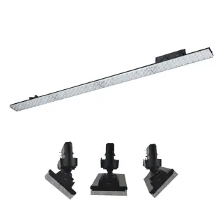 LED ΚΙΝΗΤΟ ΦΩΤΙΣΤΙΚΟ ΡΑΓΑΣ 230V AC 40W 5600LM 4000K 3-PHASE 90° Ra90 5YRS ΜΑΥΡΟ