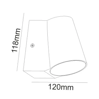 LED COB WALL LUMINAIRE 6W 400LM 100° 230V AC 3.000K DARK GREY CRI80 IP54 30.000HRS