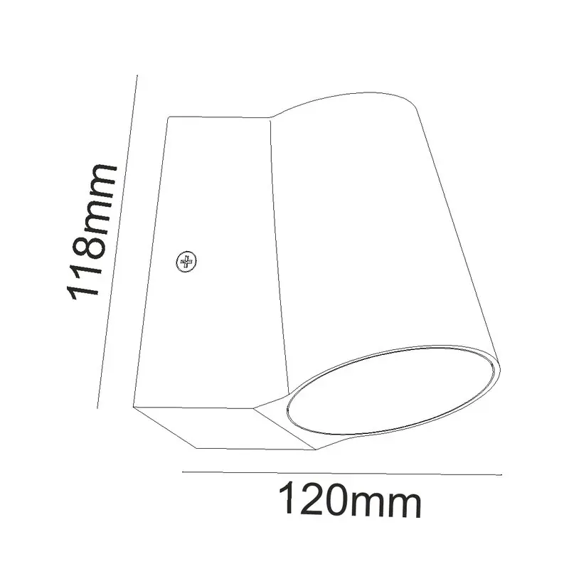 LED COB WALL LUMINAIRE 6W 400LM 100° 230V AC 3.000K DARK GREY CRI80 IP54 30.000HRS