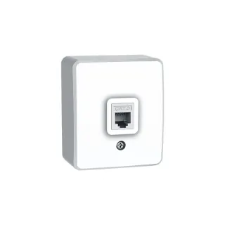 MURATA ΠΡΙΖΑ TΗΛΕΦΩΝΟΥ ΕΠΙΤΟΙΧΗ 1XRJ11 CAT3 ΛΕΥΚΗ IP20
