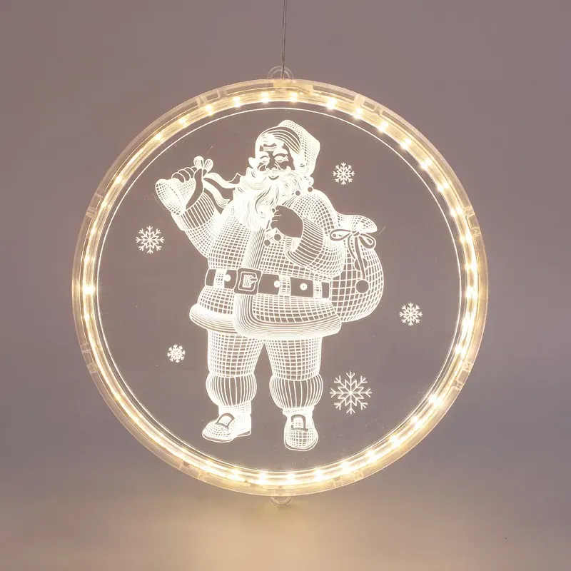 3D ΑΓΙΟΣ ΒΑΣΙΛΗΣ ΑΚΡΥΛΙΚΟ 24 LED ΣΤΑΘΕΡΑ ΘΕΡΜΟ ΛΕΥΚΟ USB ΜΕ ΚΑΛΩΔΙΟ IP20 210X216mm