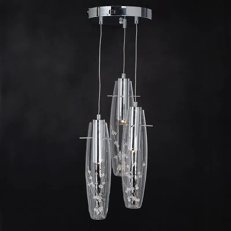 NETTO ΦΩΤΙΣΤΙΚΟ ΚΡΕΜΑΣΤΟ ΧΡΩΜΙΟ ΜΕΤΑΛΛΙΚΟ LED 9W 3000K 360Lm IP20 Φ300Χ1000mm