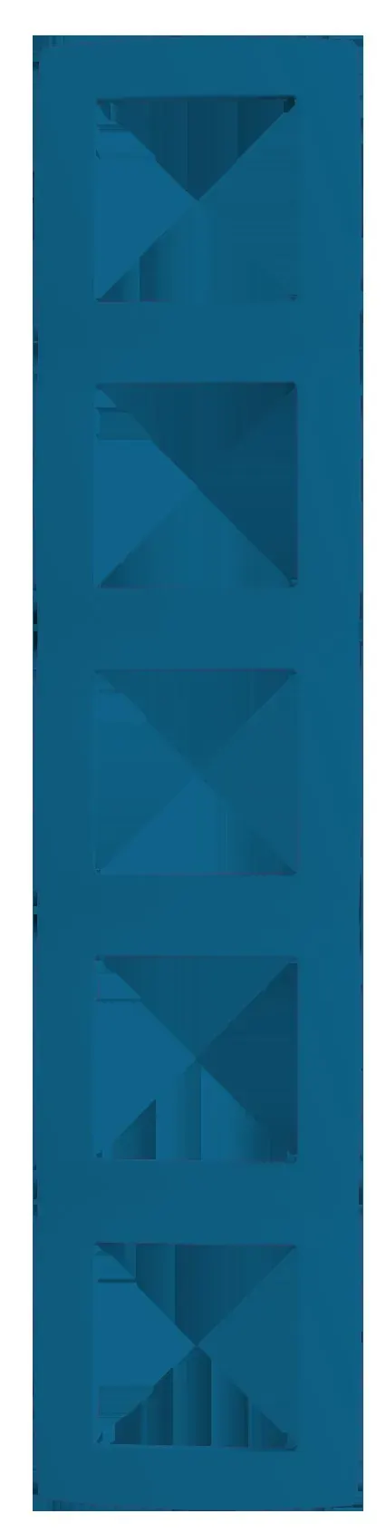 PRIME ΠΛΑΙΣΙΟ 5 ΘΕΣΕΩΝ ΓΑΛΑΖΙΟ IP20