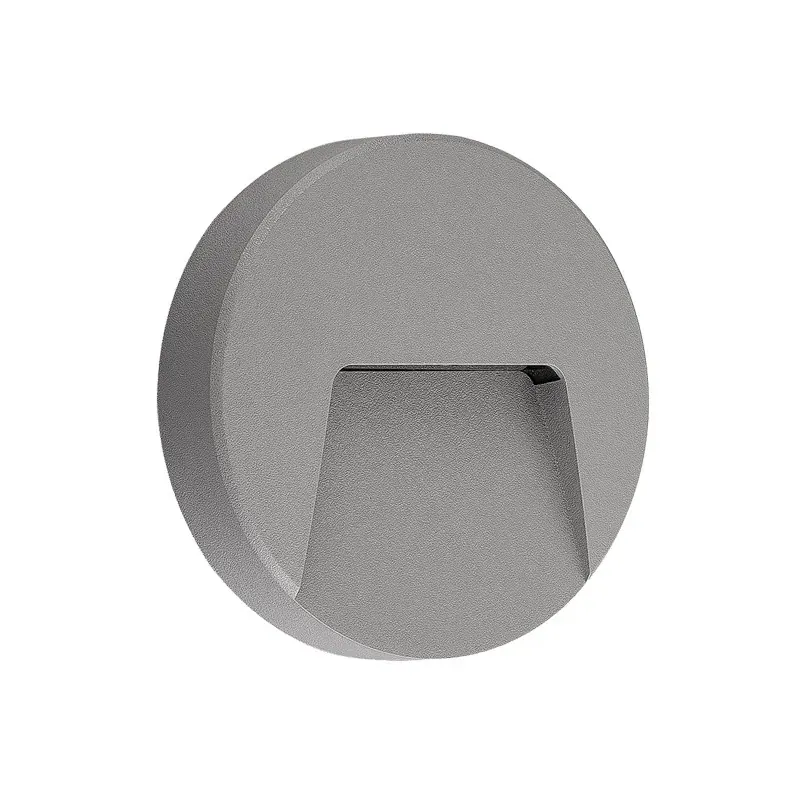 LED WALL ROUND LUMINAIRE GREY 230V AC IP65 3W 3000K 200LM RA80