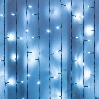 ΛΑΜΠΑΚΙΑ 240 LED ΣΕ ΣΕΙΡΑ ΨΥΧΡΟ ΛΕΥΚΟ ΣΤΑΘΕΡΑ ΚΑΟΥΤΣΟΥΚ ΜΕ ΔΥΝΑΤΟΤΗΤΑ ΕΠΕΚΤΑΣΗΣ MAX 8 ΣΕΤ & ΚΑΛΩΔΙΟ 1.5m IP65 2000x1000mm