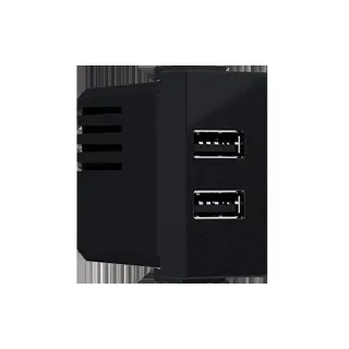 MODYS ΠΡΙΖΑ ΤΡΟΦΟΔΟΣΙΑΣ USB 2XUSB ΜΑΥΡΗ ΜΑΤ 5VDC 2X1.2A IP20