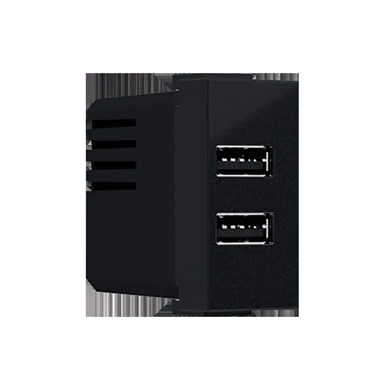 MODYS ΠΡΙΖΑ ΤΡΟΦΟΔΟΣΙΑΣ USB 2XUSB ΜΑΥΡΗ ΜΑΤ 5VDC 2X1.2A IP20