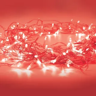 ΛΑΜΠΑΚΙΑ 20 LED ΣΕ ΣΕΙΡΑ ΣΤΑΘΕΡΑ ΚΟΚΚΙΝΟ ΜΠΑΤΑΡΙΕΣ 2xΑΑ ΜΕ ΚΑΛΩΔΙΟ ΔΙΑΦΑΝΟ 30m IP20 1900mm