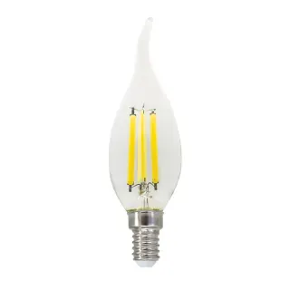 FILAMENT LED C35 6W TIP 4000K 230V AC 770LM RA80 30000HRS 360° 1xE14
