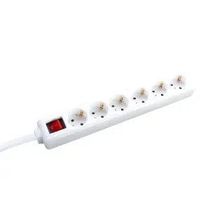 ΠΟΛΥΠΡΙΖΟ 6 ΣΟΥΚΟ ΑΣΦΑΛΕΙΑΣ ΜΕ ΔΙΑΚΟΠΤΗ 16A IP20 ΜΕ ΚΑΛΩΔΙΟ H05VV-F 3X1.5MM2 3m