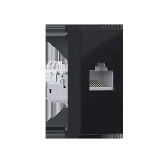 MODYS ΠΡΙΖΑ ΔΙΚΤΥΟΥ ΜΑΥΡΗ ΜΑΤ RJ45 CAT.5E IP20 ΧΩΡΙΣ ΘΩΡΑΚΙΣΗ