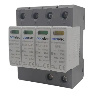 SPD Surge Protection T2 Type 3p+n 40kA