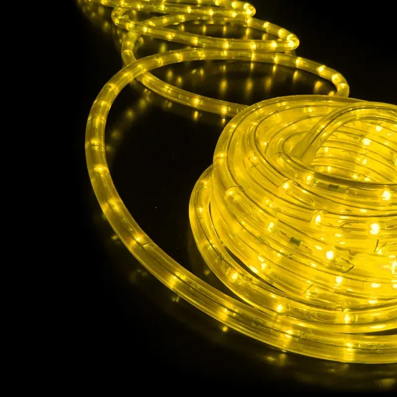 ΦΩΤΟΣΩΛΗΝΑΣ ΔΙΚΑΝΑΛΟΣ LED ΚΙΤΡΙΝΟΣ 36L/m 50m ΚΟΠΗ ΑΝΑ 2m IP44 & 3 ΣΕΤ ΕΞΑΡΤΗΜΑΤΑ