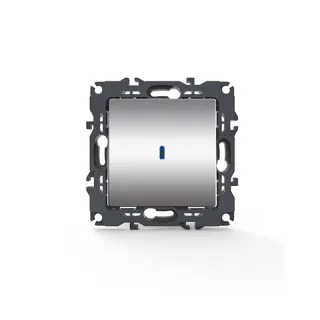 PRIME ΔΙΑΚΟΠΤΗΣ ΑΛΕΡΕΤΟΥΡ & LED ΛΥΧΝΙΑ ΠΡΟΣΑΝΑΤΟΛΙΣ ΜΟΥ ΜΕ ΚΛΙΠ ΠΛΑΣΤΙΚΟΣ MAT ΑΛΟΥΜΙΝΙΟ 1P 10AX 250VAC IP20