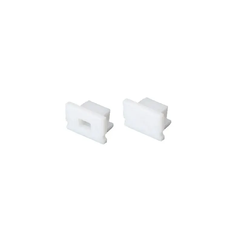 SET OF WHITE ΠΛΑΣΤΙΚΟ END CAPS FOR P127 1PC WITH HOLE & 1PC WITHOUT HOLE