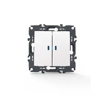 PRIME ΔΙΑΚΟΠΤΗΣ ΚΟΜΜΥΤΑΤΕΡ & LED ΛΥΧΝΙΑ ΠΡΟΣΑΝΑΤΟΛΙΣ ΜΟΥ ΜΕ ΚΛΙΠ ΠΛΑΣΤΙΚΟΣ ΛΕΥΚΟΣ 2P 10AX 250VAC IP20