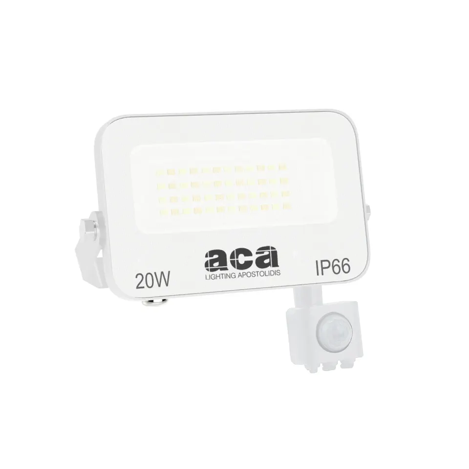 ΠΡΟΒΟΛΕΑΣ LED SMD ΛΕΥΚΟΣ ΜΕ ΑΙΣΘΗΤΗΡΑ 20W 3CCT 2000LM 185-265V RA>80 IP66