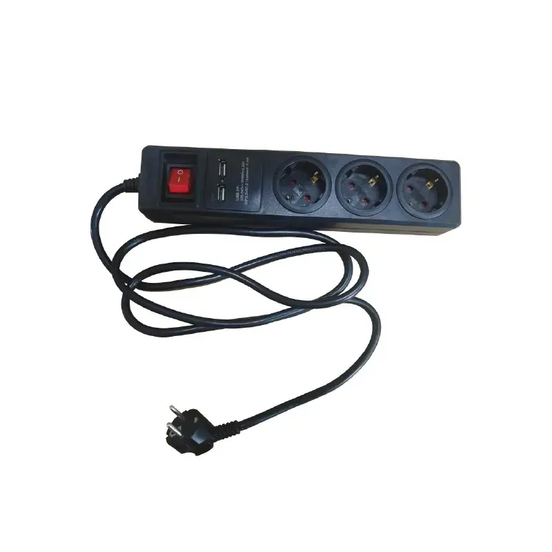 ΠΟΛΥΠΡΙΖΟ 4 ΣΟΥΚΟ ΑΣΦΑΛΕΙΑΣ ΜΕ ΔΙΑΚΟΠΤΗ+2USB 16A IP20 ΜΕ ΚΑΛΩΔΙΟ H05VV-F 3X1.5MM2 1.5m