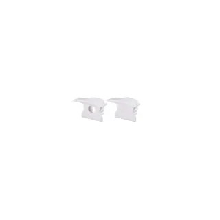 SET OF WHITE ΠΛΑΣΤΙΚΟ END CAPS FOR PROFILE P115,P116 1 WITHOUT HOLE & 1 WITH HOLE
