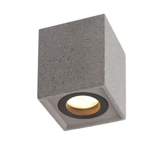 ΟΡΟΦΗΣ Φ/Σ 1ΧGU10 ΜΑΥΡΟ ΤΣΙΜΕΝΤΟ 8,5X8,5XH10CM MONTE