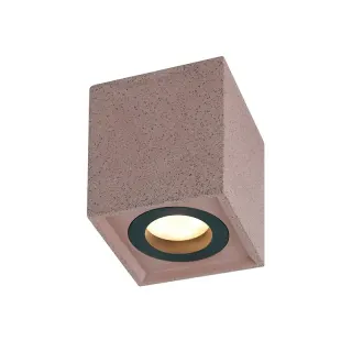 ΟΡΟΦΗΣ Φ/Σ 1ΧGU10 ΚΟΚΚΙΝΟ ΤΣΙΜΕΝΤΟ 8,5X8,5XH10CM MONTE