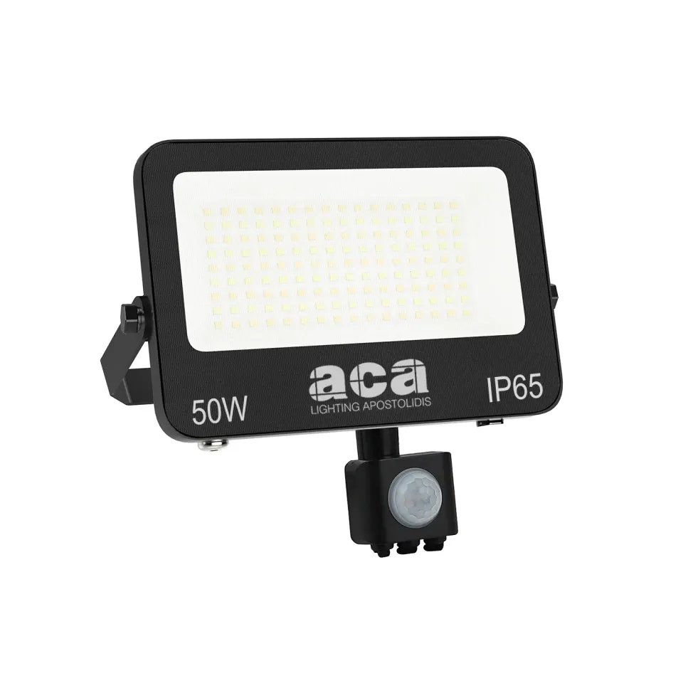 ΠΡΟΒΟΛΕΑΣ LED SMD ΜΑΥΡΟΣ ΜΕ ΑΙΣΘΗΤΗΡΑ100W 50W 3CCT 5000LM 185-260V RA>80 IP66