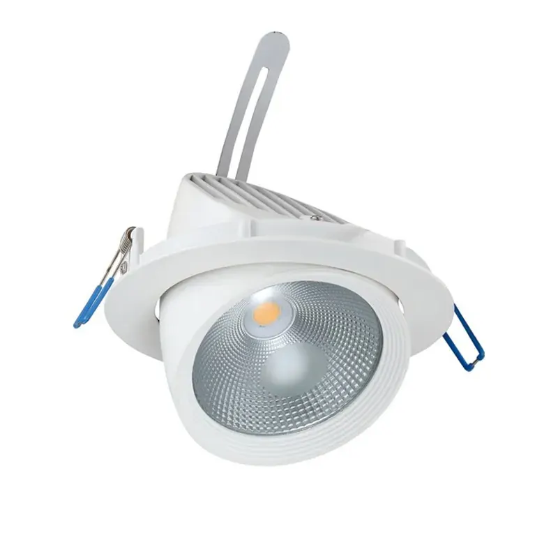WHITE LED RECESSED MOVABLE LIGHT 20W 3000K 60° 1500LM 230V AC Ra80