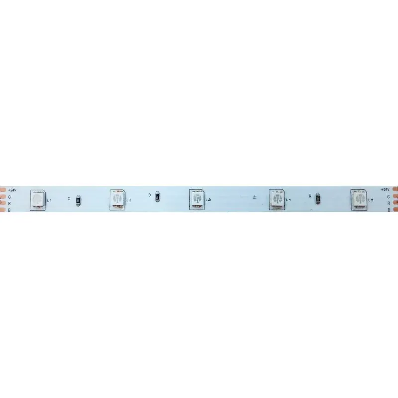 ΛΩΡΙΔΑ LED SMD 24V DC 5M 7.2W/M IP20 RGB 10mm