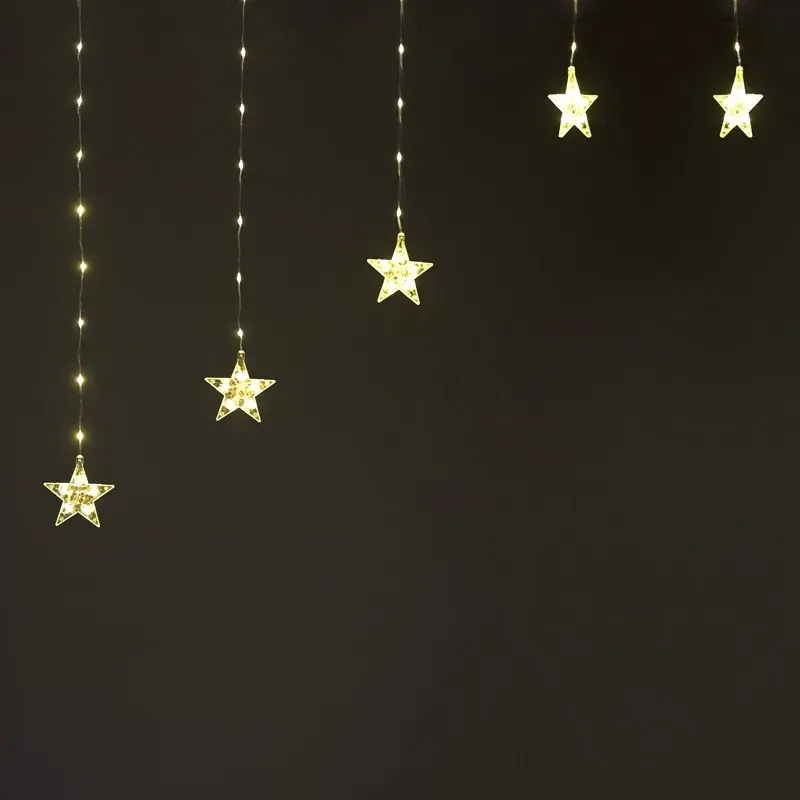 ΛΑΜΠΑΚΙΑ ΚΟΥΡΤΙΝΑ ΣΕ ΣΧΗΜΑ ΑΣΤΕΡΙ 222 LED ΘΕΡΜΟ ΛΕΥΚΟ ΑΝΤΑΠΤΟΡΑ & 8 ΠΡΟΓΡΑΜΜΑΤΑ ME ΔΥΝΑΤΟΤΗΤΑ ΕΠΕΚΤAΣΗΣ MAX 3 ΣΕΤ ΚΑΛΩΔΙΟ ΧΑΛΚΟΥ 3mm IP20 30x12mm