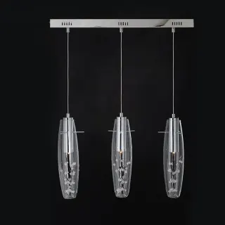 NETTO ΦΩΤΙΣΤΙΚΟ ΚΡΕΜΑΣΤΟ ΧΡΩΜΙΟ ΜΕΤΑΛΛΙΚΟ LED 9W 3000K 360Lm IP20 650Χ1000mm