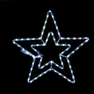 ΔΙΠΛΑ ΑΣΤΕΡΙΑ ΜΟΝΟΚΑΝΑΛΟΣ ΦΩΤΟΣΩΛΗΝΑΣ 72 LED 3m ΨΥΧΡΟ ΛΕΥΚΟ FLASH IP44 550mm ΜΕ 1.5m ΚΑΛΩΔΙΟ