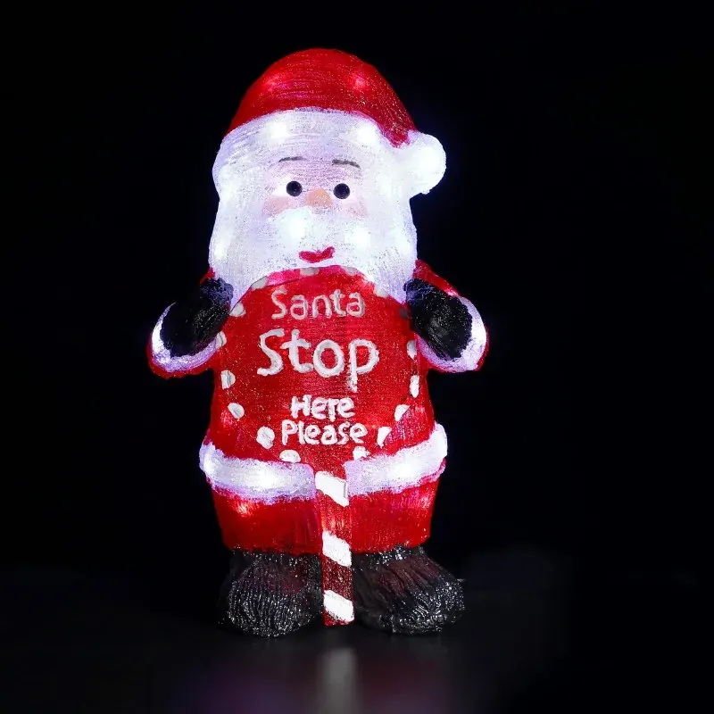 ΧΡΙΣΤΟΥΓΕΝΝΙΑΤΙΚΟΣ ΑΙ ΒΑΣΙΛΗΣ ΟΡΘΙΟΣ 3D 60 LED ΛΕΥΚΑ ΑΚΡΥΛΙΚΗ ΜΕ ΚΑΛΩΔΙΟ 300mm IP44 245x180x400mm