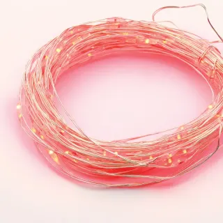 ΛΑΜΠΑΚΙΑ 100 LED ΣΕ ΣΕΙΡΑ ΚΟΚΚΙΝΟ ΑΣΗΜΙ ΜΕ ΜΠΑΤΑΡΙΕΣ 3xΑΑ ΧΡΟΝΟΔΙΑΚΟΠΤΗ & ΚΑΛΩΔΙΟ ΧΑΛΚΟΥ 10m IP44 10mm