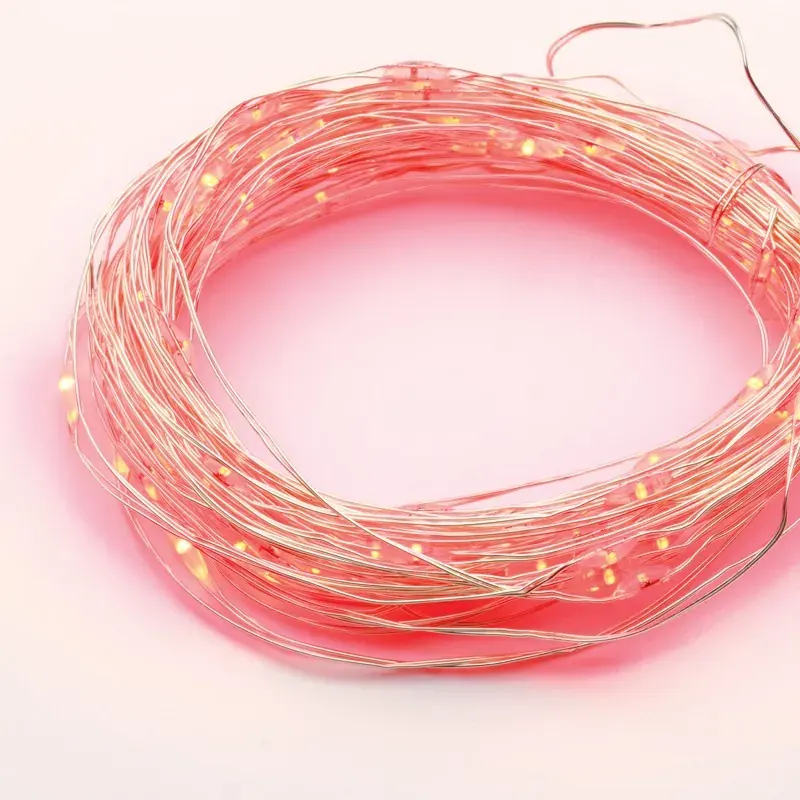 ΛΑΜΠΑΚΙΑ 100 LED ΣΕ ΣΕΙΡΑ ΚΟΚΚΙΝΟ ΑΣΗΜΙ ΜΕ ΜΠΑΤΑΡΙΕΣ 3xΑΑ ΧΡΟΝΟΔΙΑΚΟΠΤΗ & ΚΑΛΩΔΙΟ ΧΑΛΚΟΥ 10m IP44 10mm