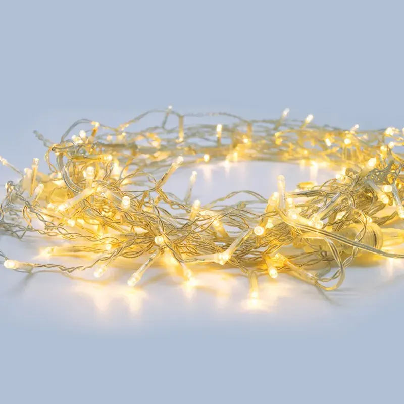 ΛΑΜΠΑΚΙΑ 180 LED ΣΕ ΣΕΙΡΑ ΘΕΡΜΟ ΛΕΥΚΟ ΚΑΟΥΤΣΟΥΚ ΑΝΑ 50mm ΑΝΤΑΠΤΟΡΑ 31VDC ΜΕ 8 ΠΡΟΓΡΑΜΜΑΤΑ & ΚΑΛΩΔΙΟ ΔΙΑΦΑΝΟ 3m IP44