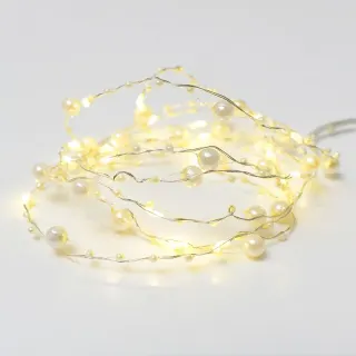 ΛΑΜΠΑΚΙΑ ΔΙΑΚΟΣΜΗΤΙΚΑ ΣΧΕΔΙΟ ΠΕΡΛΑ ΣΕΙΡΑ 20 LED 1.2W ΘΕΡΜΟ ΛΕΥΚΟ ΑΣΗΜΙ ΚΑΛΩΔΙΟ ΧΑΛΚΟΥ ΚΑΙ ΜΠΑΤΑΡΙΑ 2xAA IP20 2m+100mm