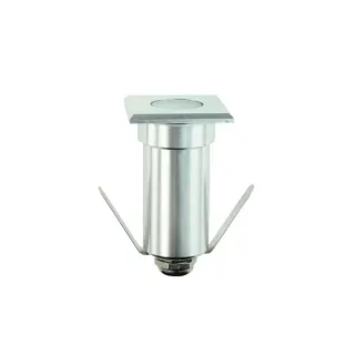 LED SQUARE INGROUND SPOT LUMINAIRE 1W 85LM 3000K 30° 230V AC IP65 RA80 30.000hrs