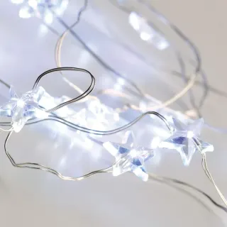 ΛΑΜΠΑΚΙΑ ΔΙΑΚΟΣΜΗΤΙΚΑ ΣΧΕΔΙΟ ΑΣΤΕΡΙΑ 20 LED 1.2W ΨΥΧΡΟ ΛΕΥΚΟ ΑΣΗΜΙ ΚΑΛΩΔΙΟ ΧΑΛΚΟΥ ΚΑΙ ΜΠΑΤΑΡΙΑ 2xAA IP20 2m+100mm