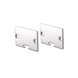 SET OF WHITE ΠΛΑΣΤΙΚΟ END CAPS FOR P117, 1PC WITH HOLE & 1PC WITHOUT HOLE