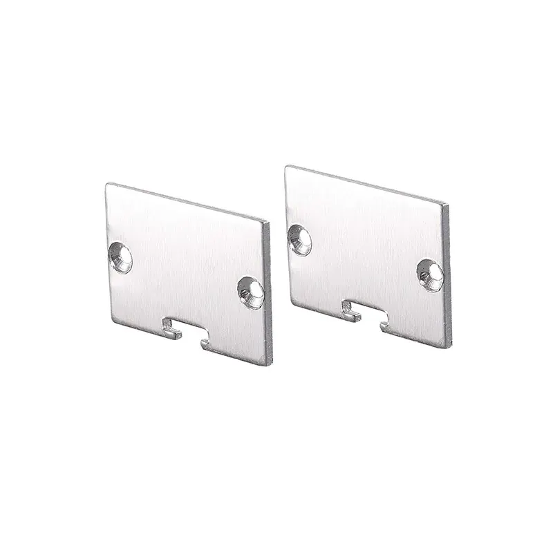 SET OF WHITE ΠΛΑΣΤΙΚΟ END CAPS FOR P117, 1PC WITH HOLE & 1PC WITHOUT HOLE