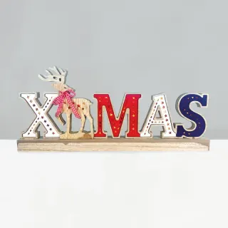 ΧΡΙΣΤΟΥΓΕΝΝΙΑΤΙΚΟ ΔΙΑΚΟΣΜΗΤΙΚΟ ΞΥΛΙΝΟ 2 XMAS 26 MINI LED ΘΕΡΜΟ ΛΕΥΚΟ ΜΕ ΜΠΑΤΑΤΑΡΙΕΣ 3xAA IP20 450x35x200mm