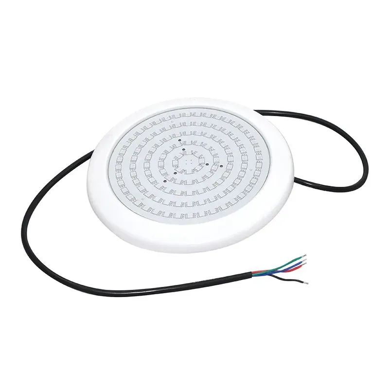 LED ΦΩΤΙΣΤΙΚΟ ΠΛΑΣΤΙΚΟ ΠΙΣΙΝΑΣ 12V DC 20W RGB 110° IP68 Φ210Χ20mm ΛΕΥΚΟ