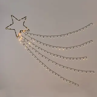 ΠΕΦΤΑΣΤΕΡΙΑ 5 150 LED ΣΕ ΣΕΙΡΑ ΑΝΑ 1m ΣΤΑΘΕΡΑ ΘΕΡΜΟ ΛΕΥΚΟ 8 ΠΡΟΓΡΑΜΜΑΤΑ ΑΝΤΑΠΤΟΡΑ 4.5VDC ΜΕ ΚΑΛΩΔΙΟ 5m IP44 300mm