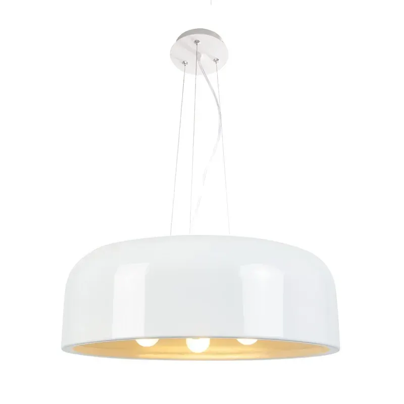 ΚΡΕΜΑΣΤΟ Φ/Σ 3XE27 ΜΕΤΑΛΛΙΚΟ ΛΕΥΚΟ Φ48cm SALON