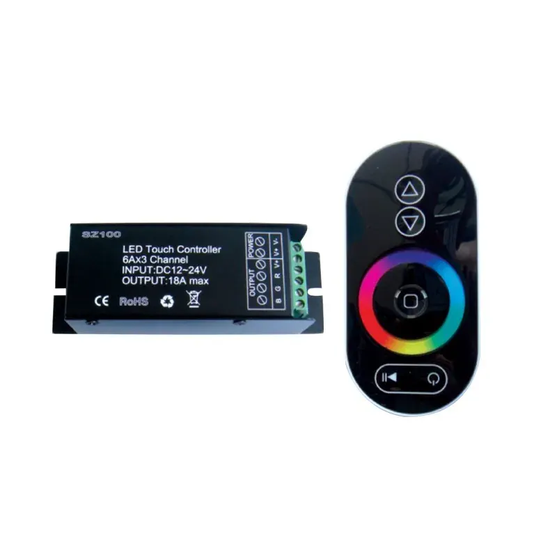 LED ΤΗΛΕΧΕΙΡΙΣΤΗΡΙΟ POWER RGB 18A 12V 216W & 24V 432W RFTOUCH REMOT