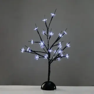 ΔΙΑΚΟΣΜΗΤΙΚΟ ΔΕΝΤΡΟ ME 25 LED ΨΥΧΡΟ ΛΕΥΚΟ & ΜΠΑΤΑΡΙΑ 3ΧAA IP20 100Χ100Χ450mm
